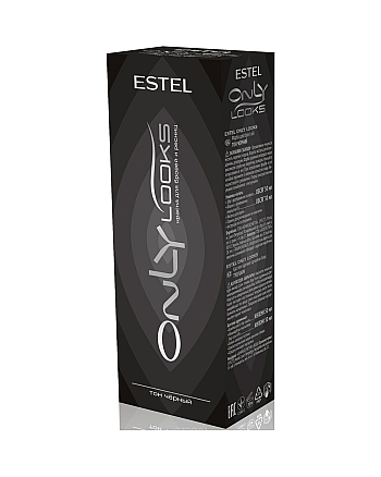 Estel Professional Only Looks 601 - Краска для бровей и ресниц, черная - hairs-russia.ru